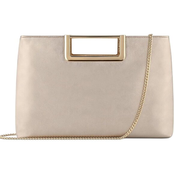 Handbags - Chic Vegan Leather Evening Clutch - Stylish Shoulder Bag for Weddings & Parties